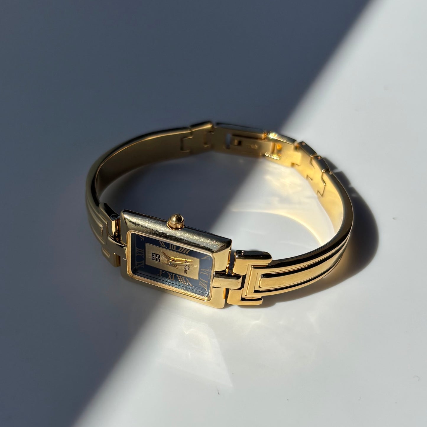 Givenchy 1990s Gold Plated Bangle Watch