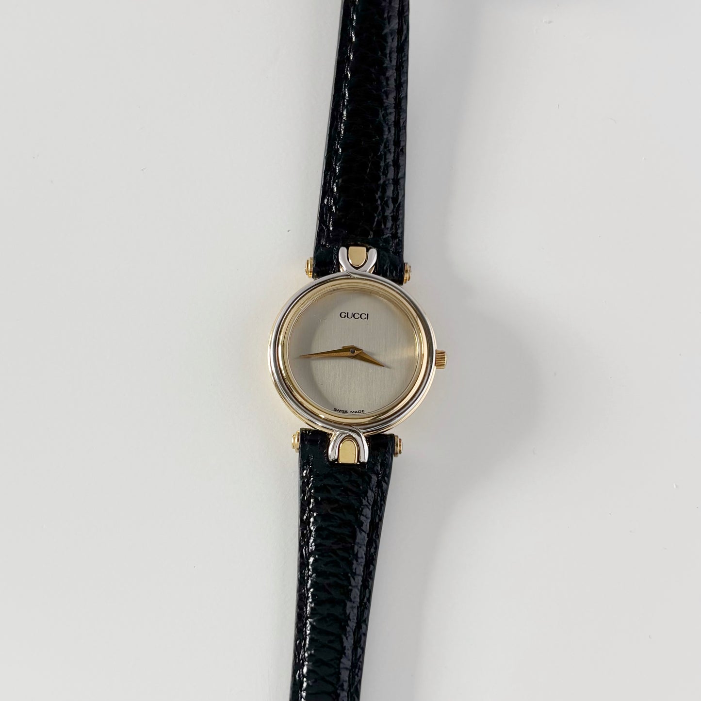 Gucci 1990 Round Dial Two Tone Watch
