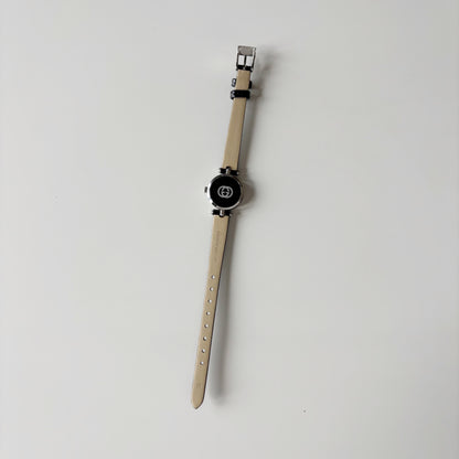Gucci 1990s Round Dial Stainless Steel Watch