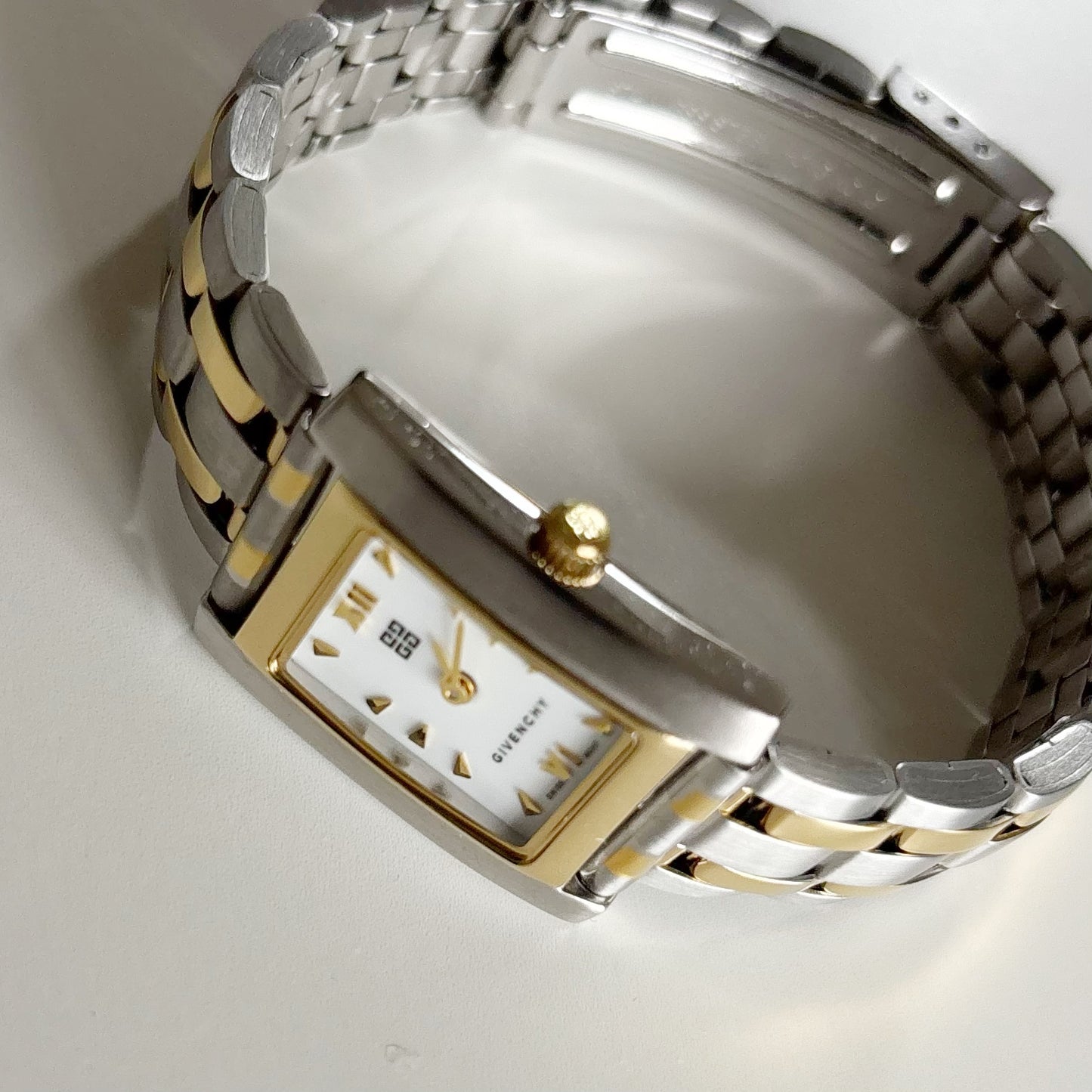 Givenchy 1990s Tank Two Tone Watch