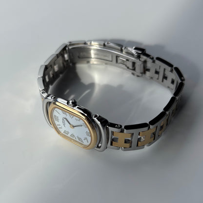 Hermes 1990s Rallye Two Tone Watch