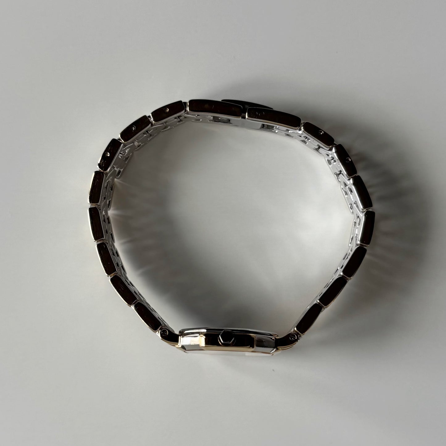 Yves Saint Laurent 1990s Octagon Gold Plated Two Tone Watch