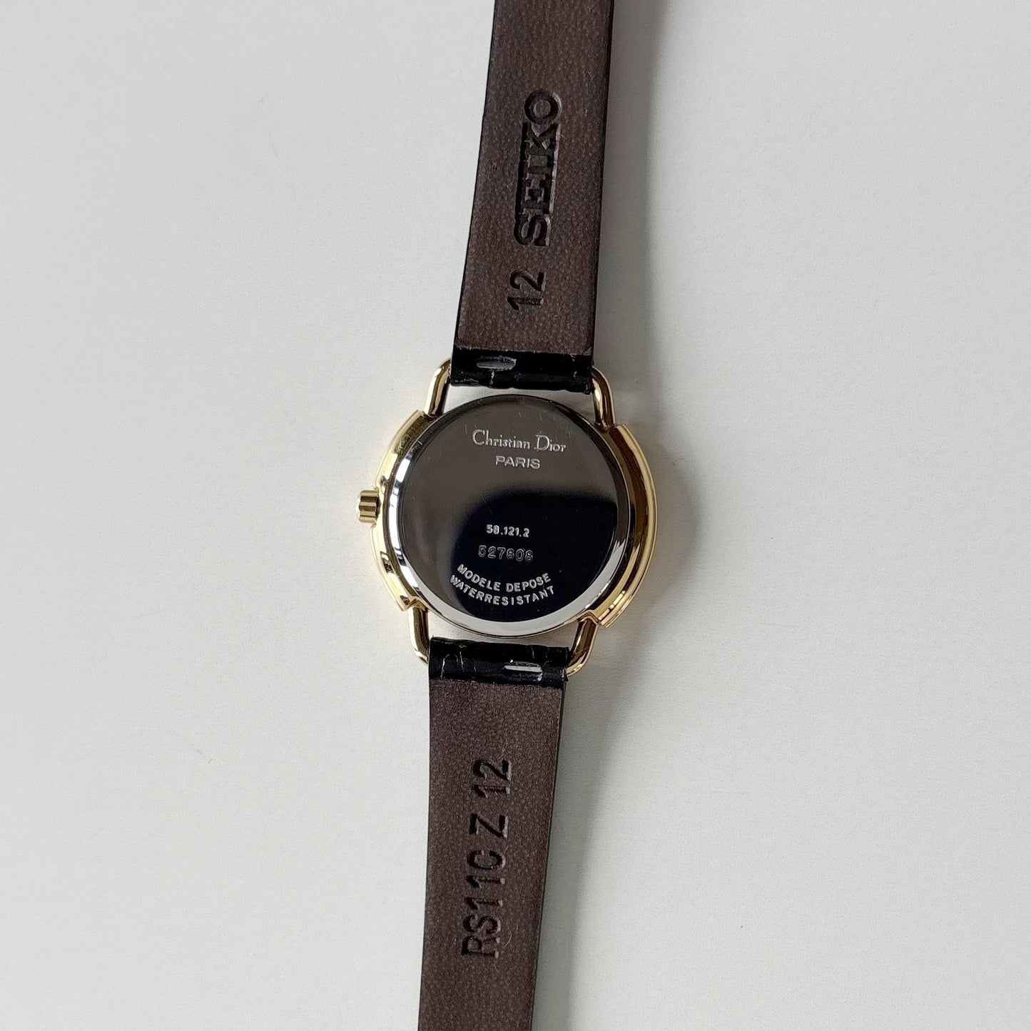 Dior 1990s Round Dial Gold Plated Watch
