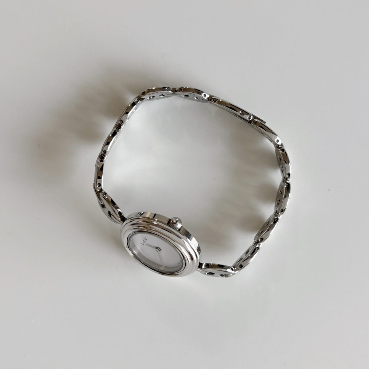 Gucci 1990s Interchangeable Bezel Stainless steel Chain Watch with 6 bezels, case (165mm)
