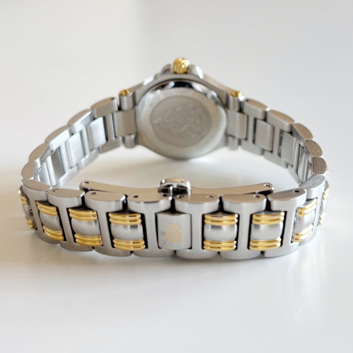 Gucci 1990s Date Round Dial Two Tone Watch