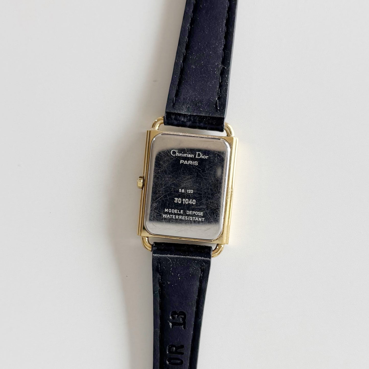 Dior 1990s Tank CD Logo Gold Plated Watch