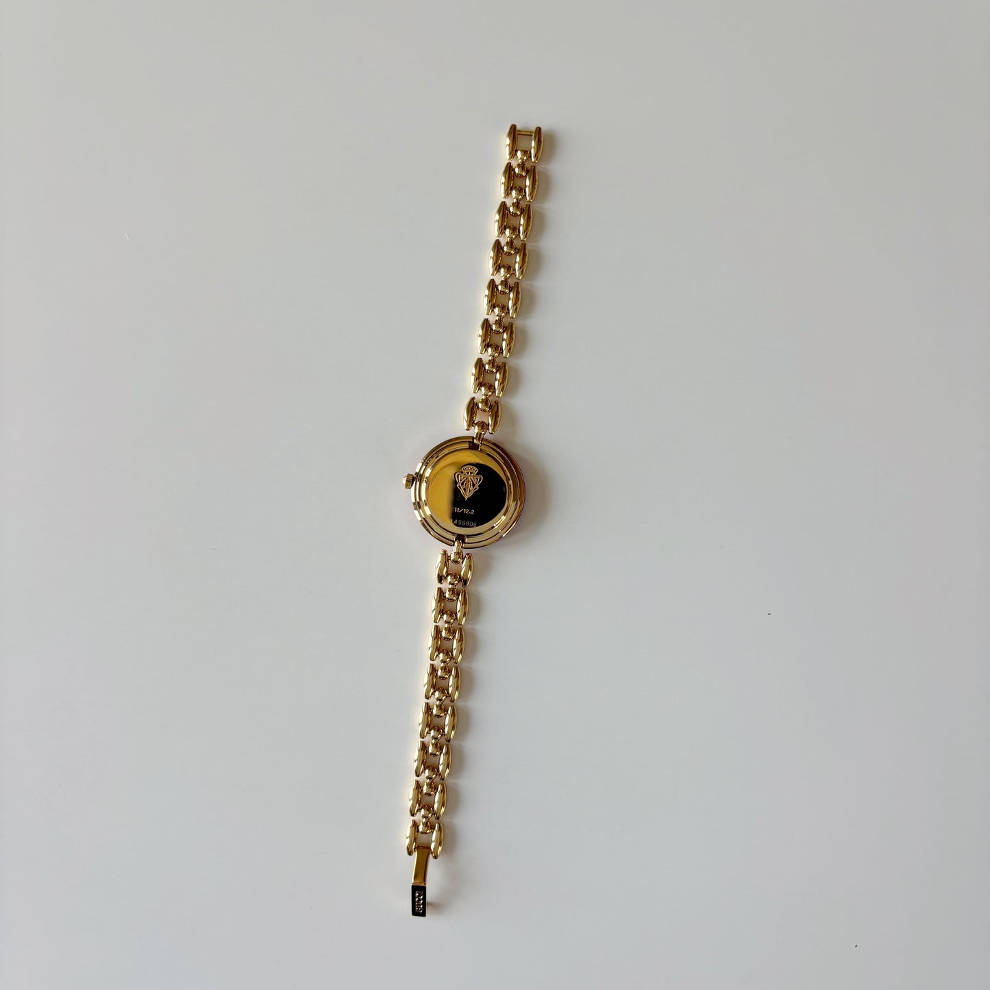 Gucci 1990s Interchangeable Bezel Gold Plated Rice Chain Watch with case, 6 bezels (160mm)