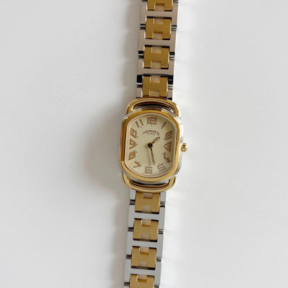 Hermes 1990s Rallye Two Tone Watch