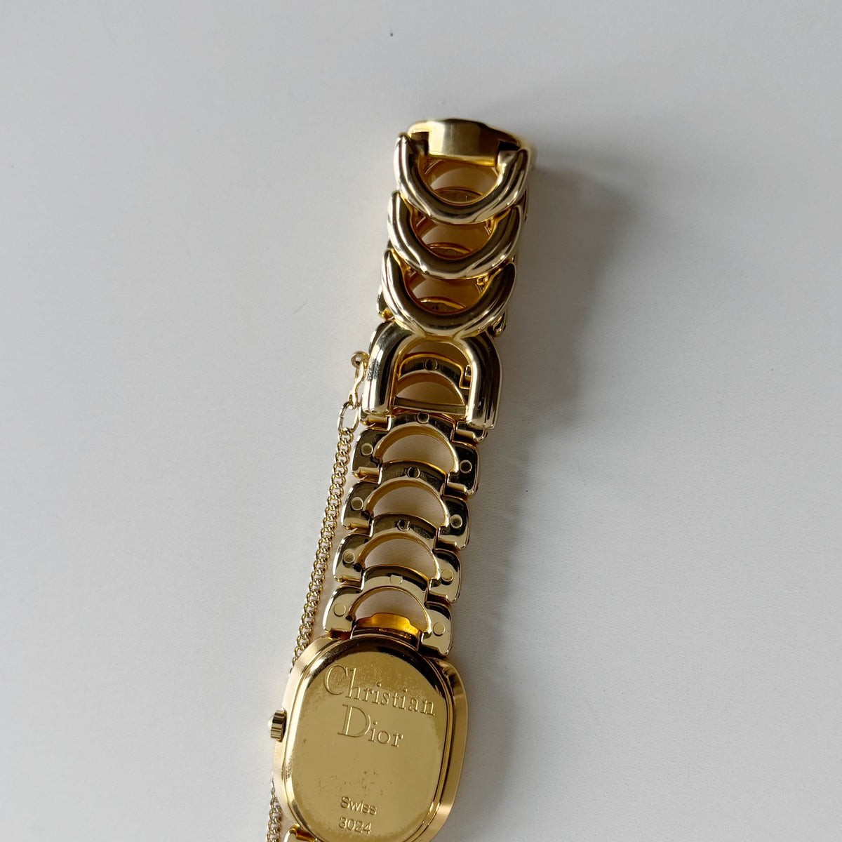 Dior 1990s Oval Dial Gold Plated Watch