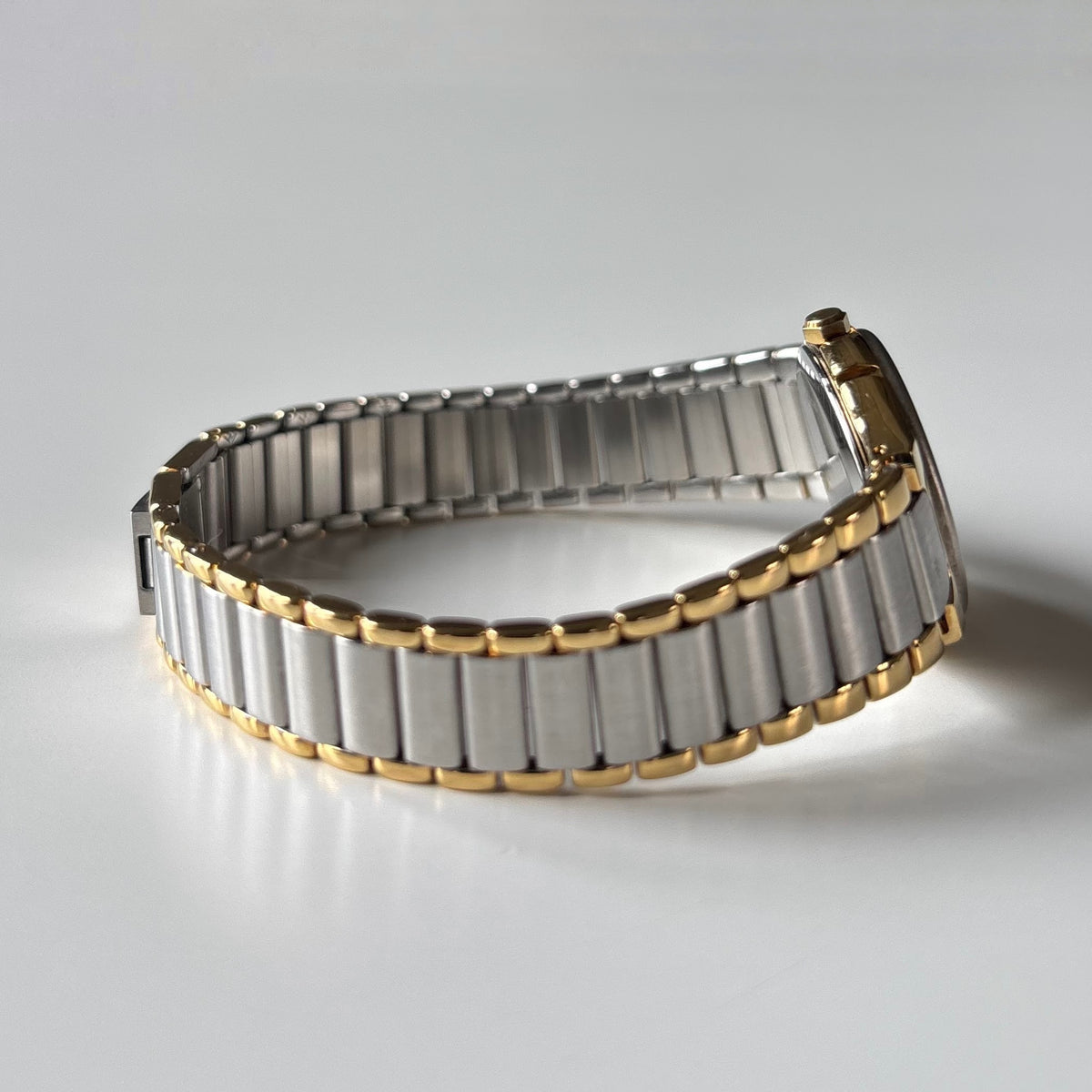 Yves Saint Laurent 1990s Round Dial Two-Tone Gold-Plated Watch