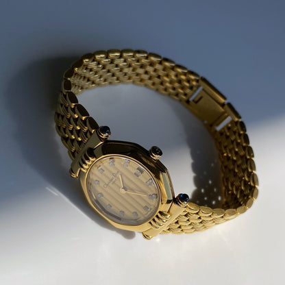 Dior 1990s Date Gold Plated Watch