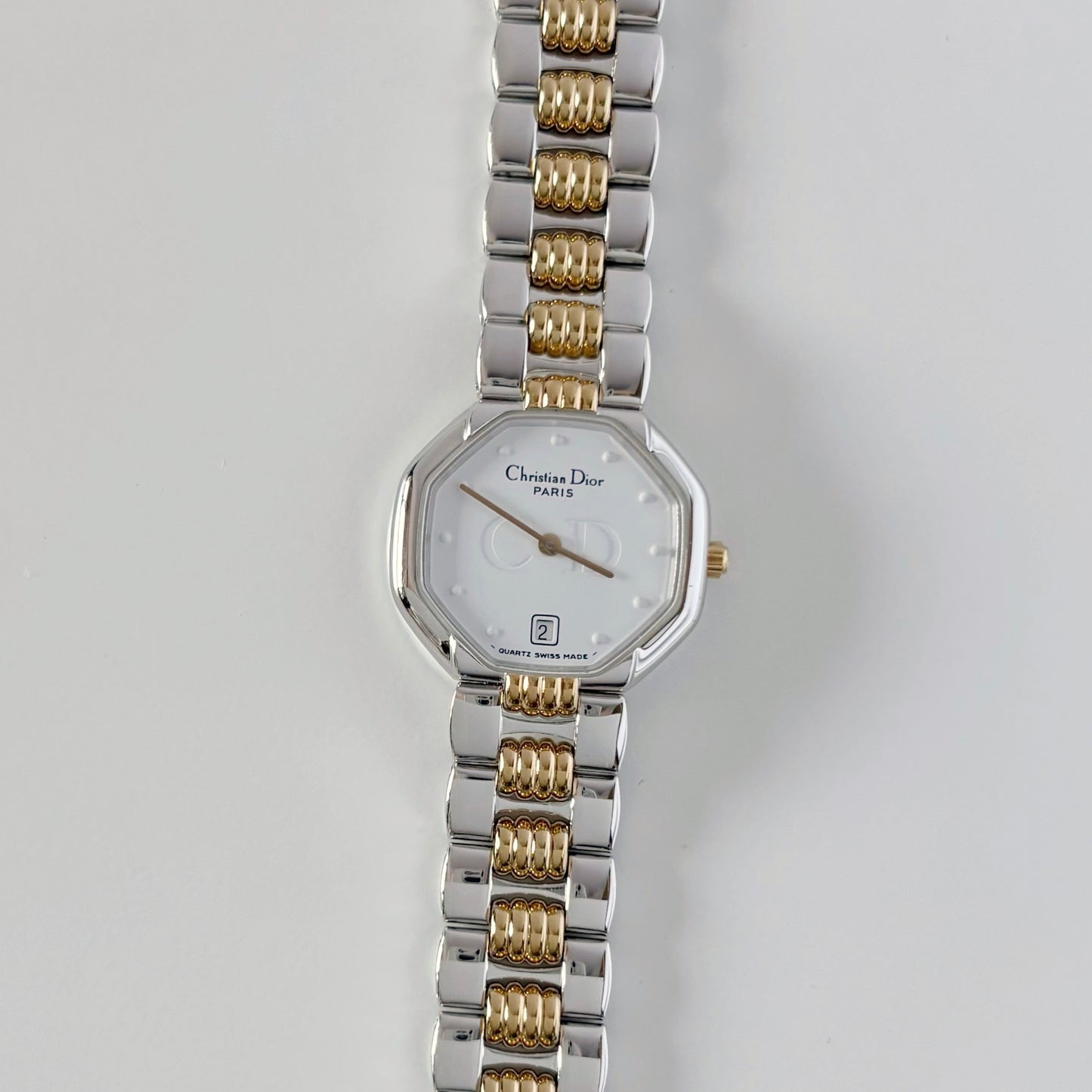 Dior 1990s Octagon Two Tone Watch