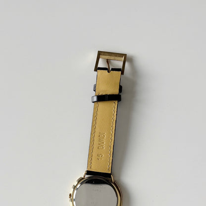 Dior 1990s CD Logo Round Dial Gold Plated Watch (Large)