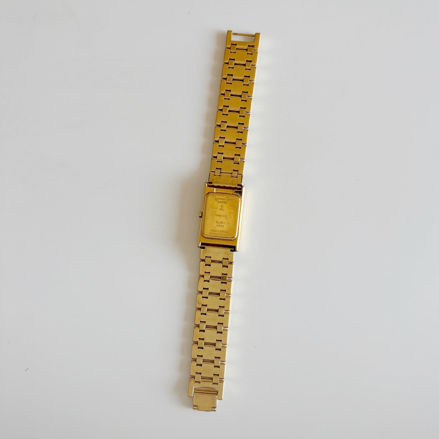 Dior 1990s Tank Gold Plated Watch