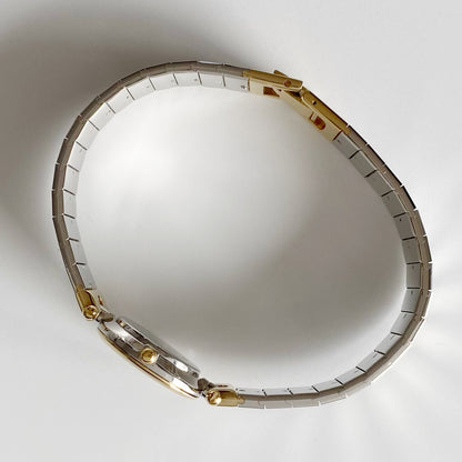 Dior 1990s Navy Dial Gold Plated Two Tone Watch