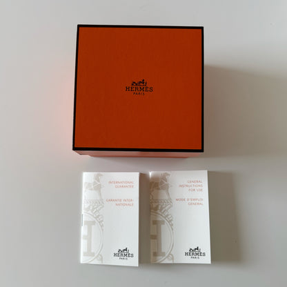 Hermes Early 2000s Clipper Seashell Dial Gold Plated Two Tone Watch