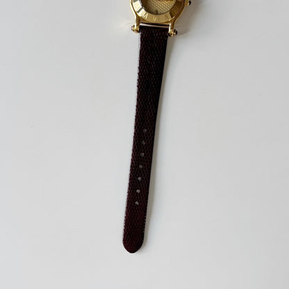 Gucci 1990s Gold Round Dial Watch