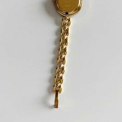 Gucci 1990s Interchangeable Bezel Gold Plated Rice Chain Watch with 6 bezels, case (160mm)