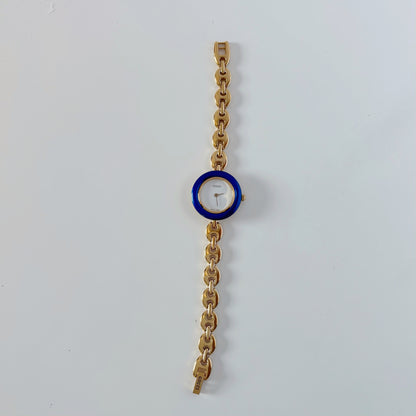 Gucci 1990s Interchangeable Bezel Gold Plated Watch with 6 bezels, case (167mm)