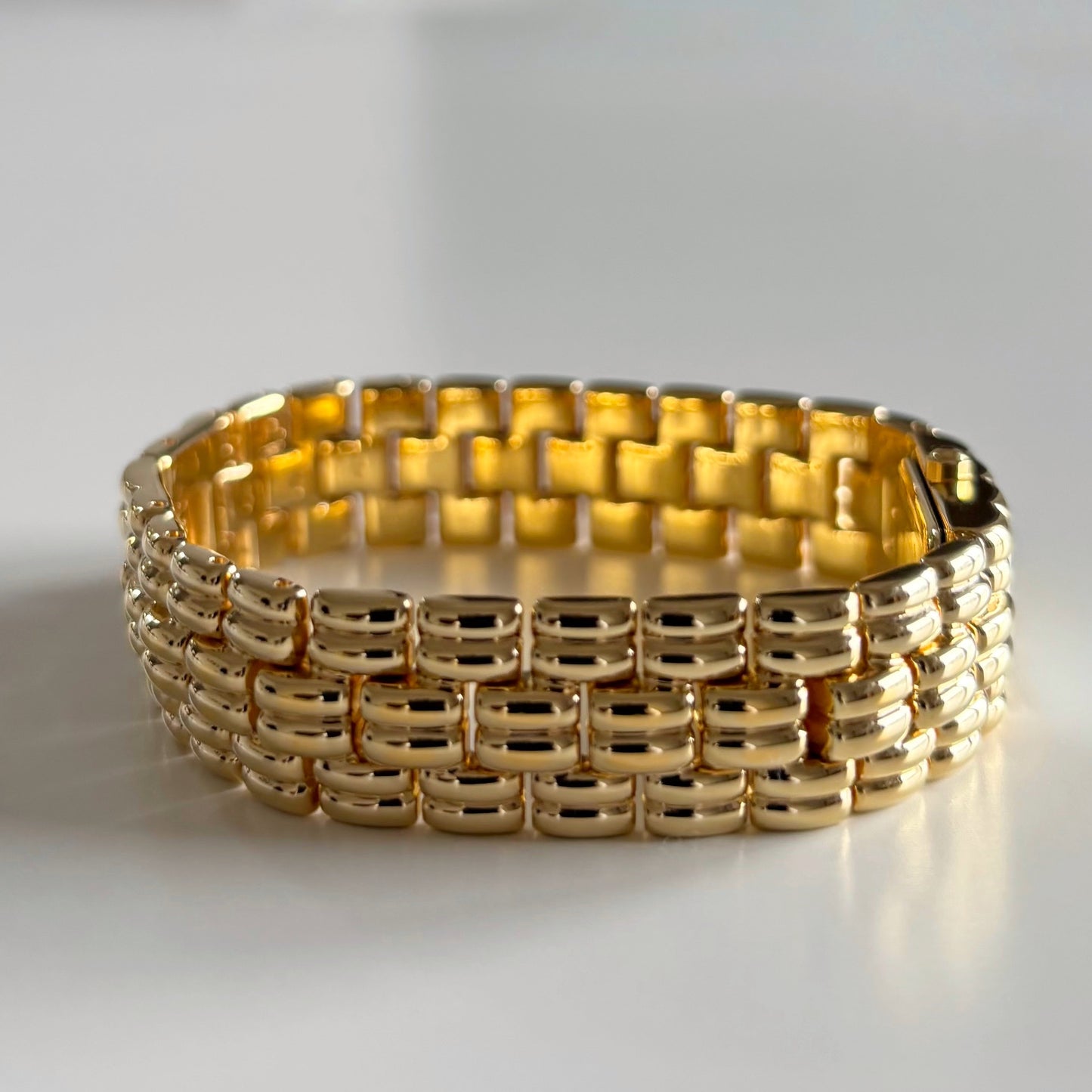 Fendi 1990s Rectangular Dial Gold Plated Watch