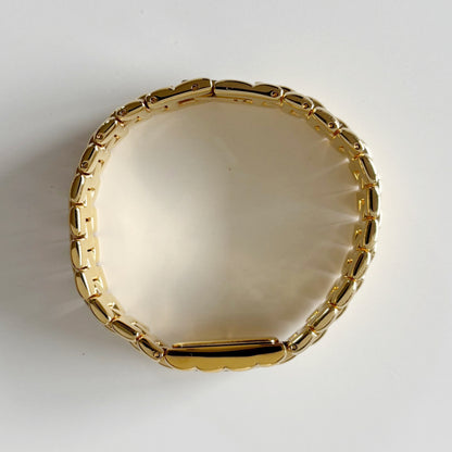 Fendi 1990s Rectangular Dial Gold Plated Watch