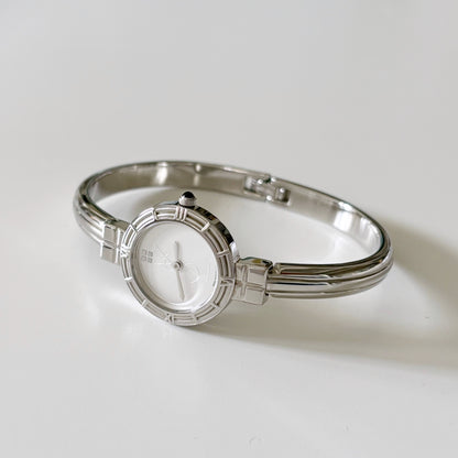 Yves Saint Laurent 1990s Round Dial Bangle Watch