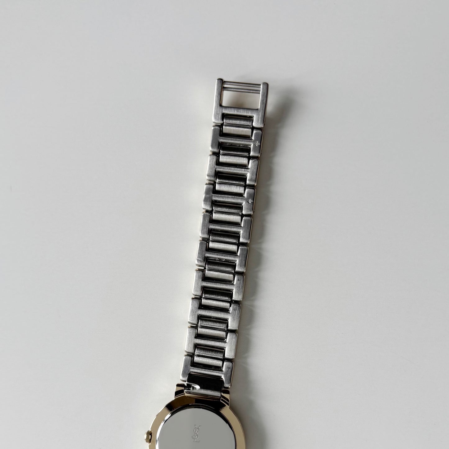Yves Saint Laurent 1990s Round Dial Two Tone Watch