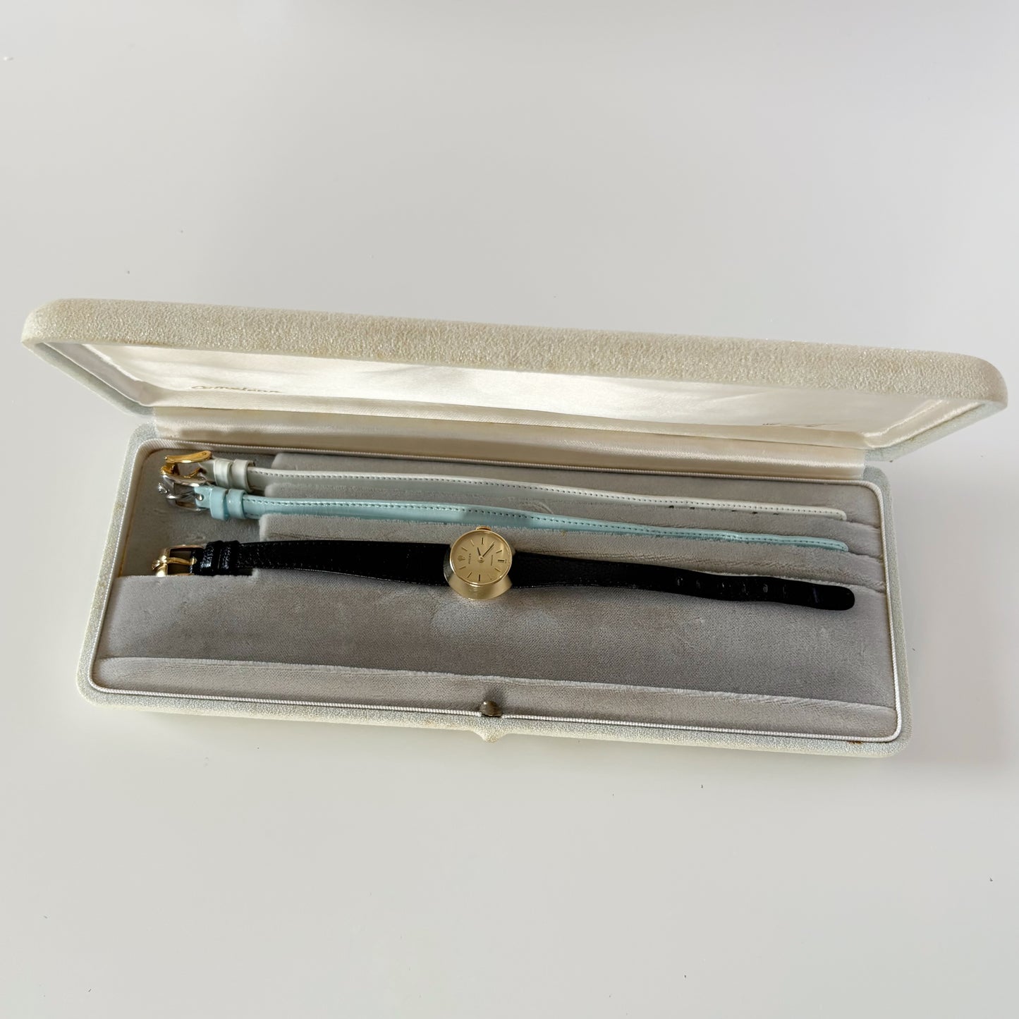 Rolex 1972 Chameleon Precision 18K Gold Case Interchangeable Strap Manual Wind Watch with straps, case