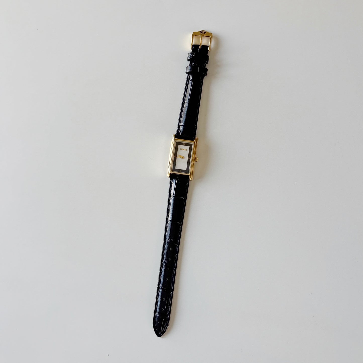 Gucci 1990s Tank Gold Plated Watch