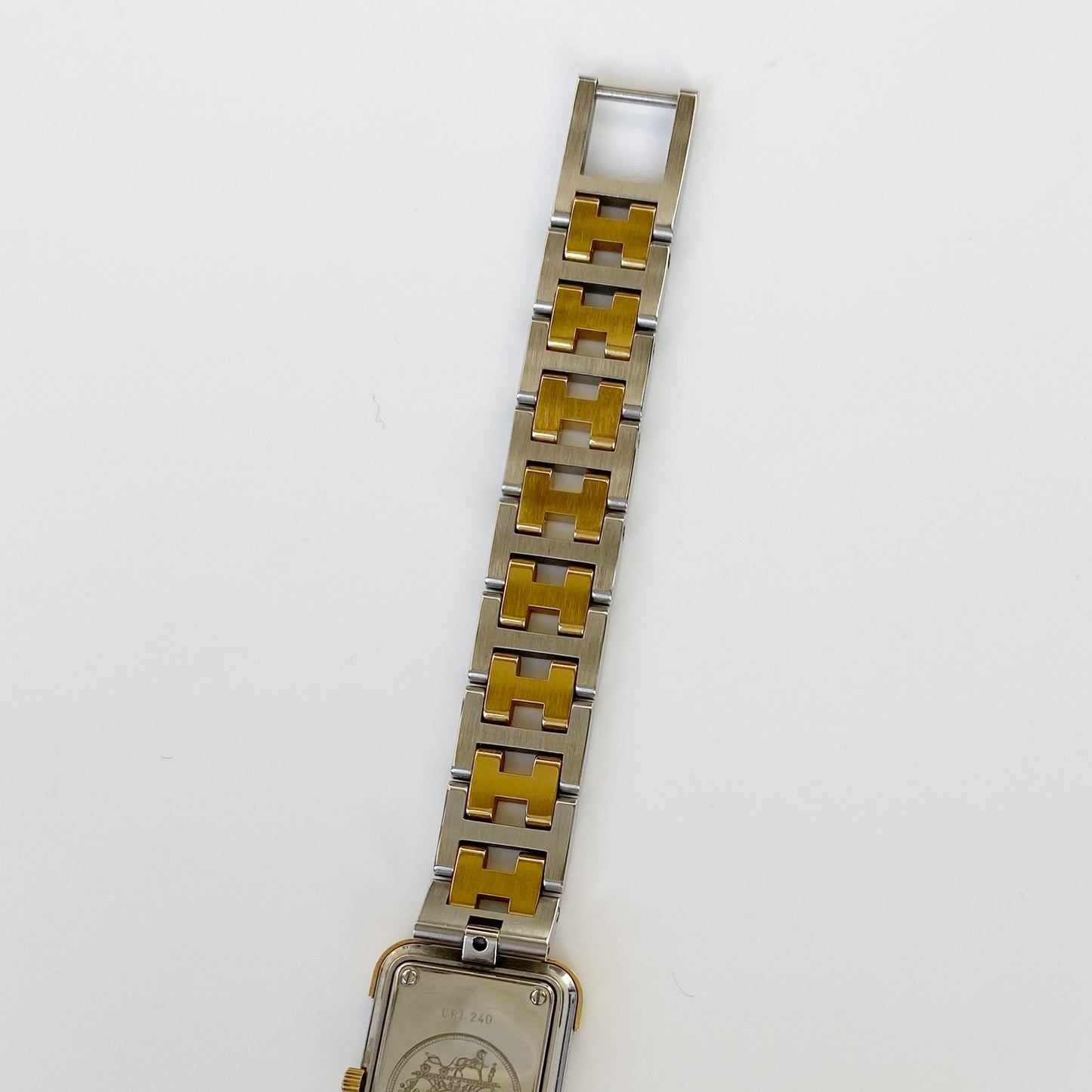 Hermes 1990s Two Tone Tank Watch