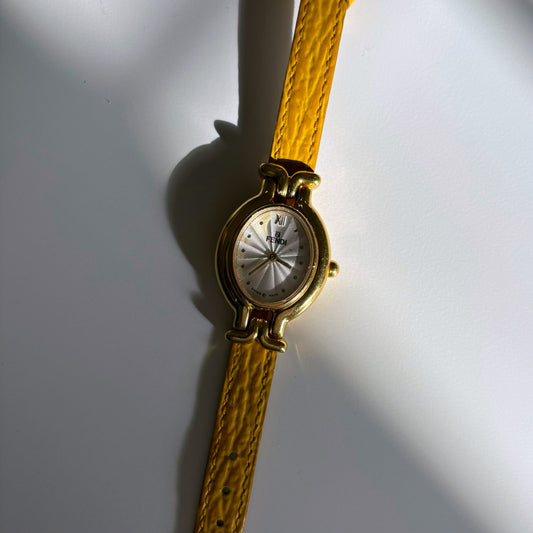 Fendi 90s Gold Plated Interchangeable Leather Belt Watch