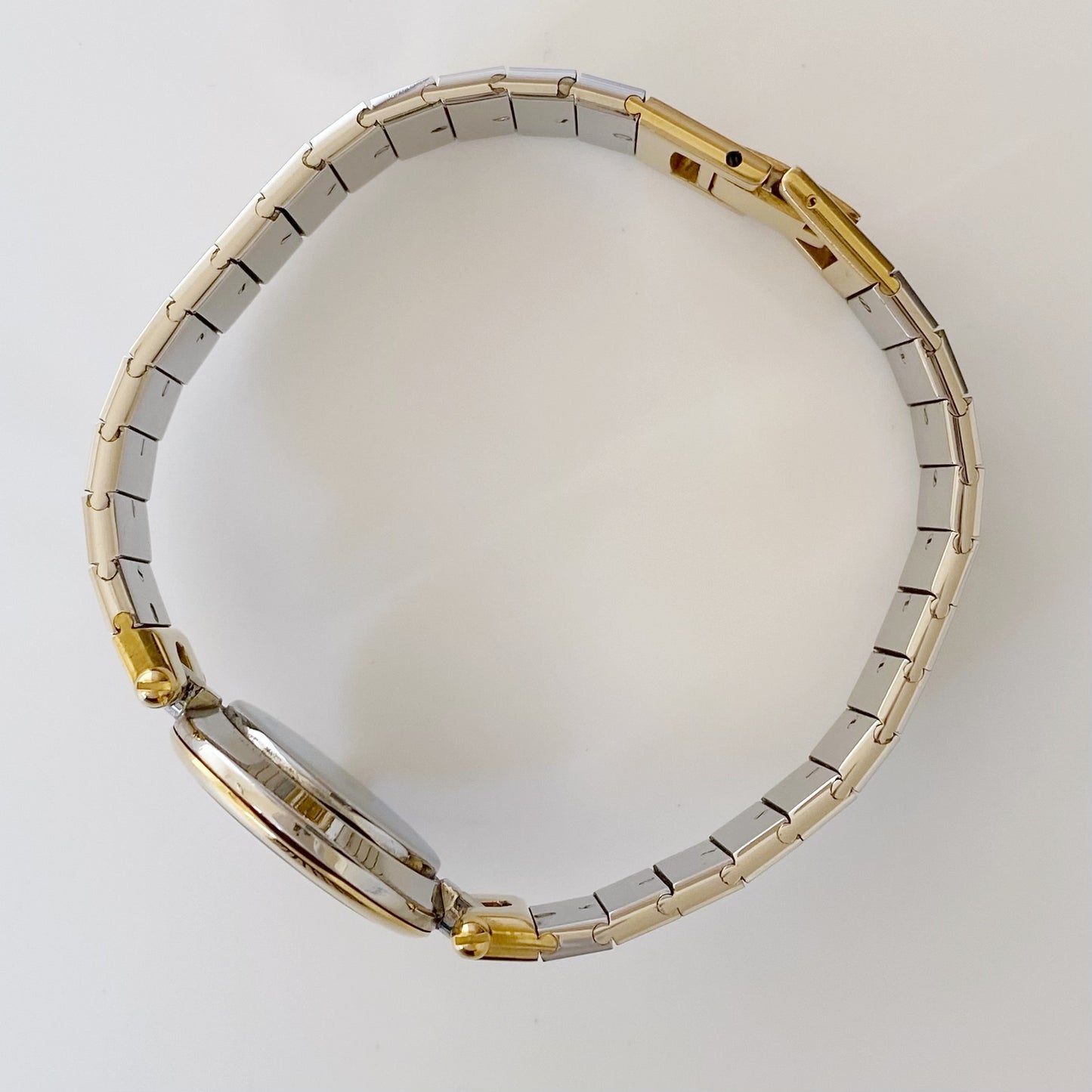 Dior 1990s Navy Dial Gold Plated Two Tone Watch