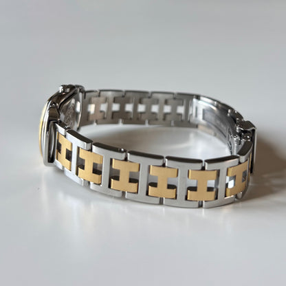 Hermes 1990s Rallye Two Tone Gold Plated Watch