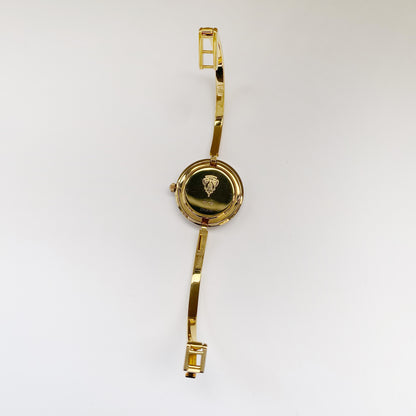 Gucci 1990s Interchangeable Bezel Gold Plated Watch with 12 bezels, case