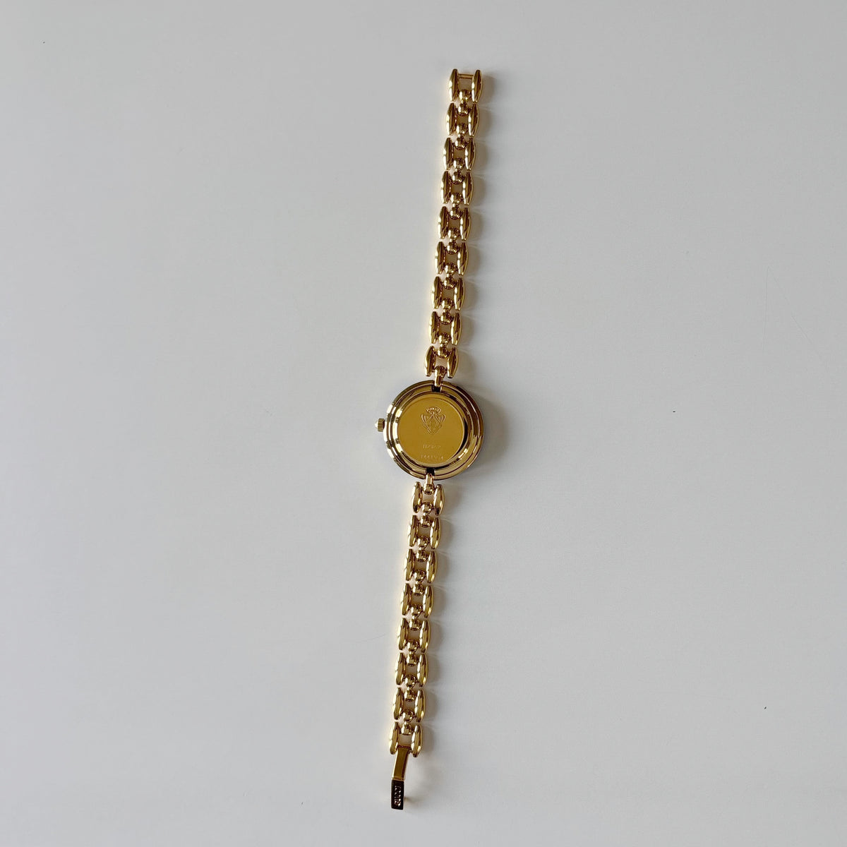 Gucci 1990s Interchangeable Bezel Gold Plated Rice Chain Watch with 6 bezels, case (170mm)