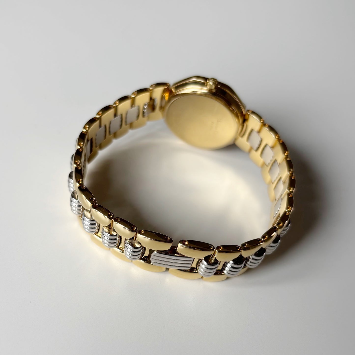 Dior 1990s Octagon Gold Plated Two Tone Watch