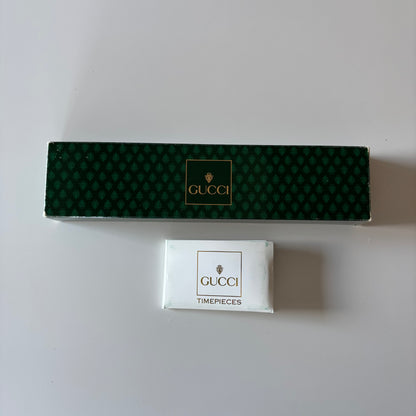 Gucci 1990s Date Round Dial Gold Plated Watch (Large)