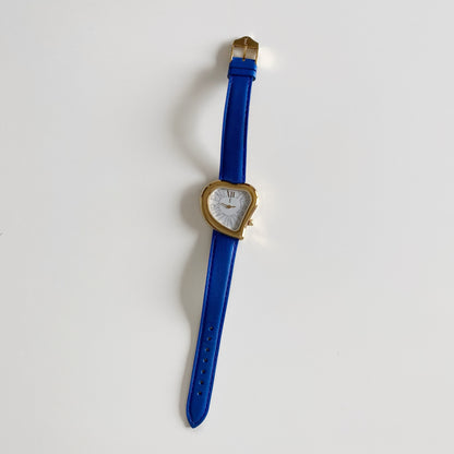 Yves Saint Laurent 1990s Heart Shaped Dial Gold Plated Watch