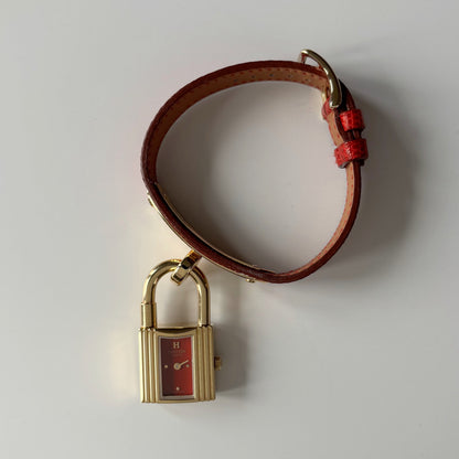 Hermes 1990s Kelly Red Watch
