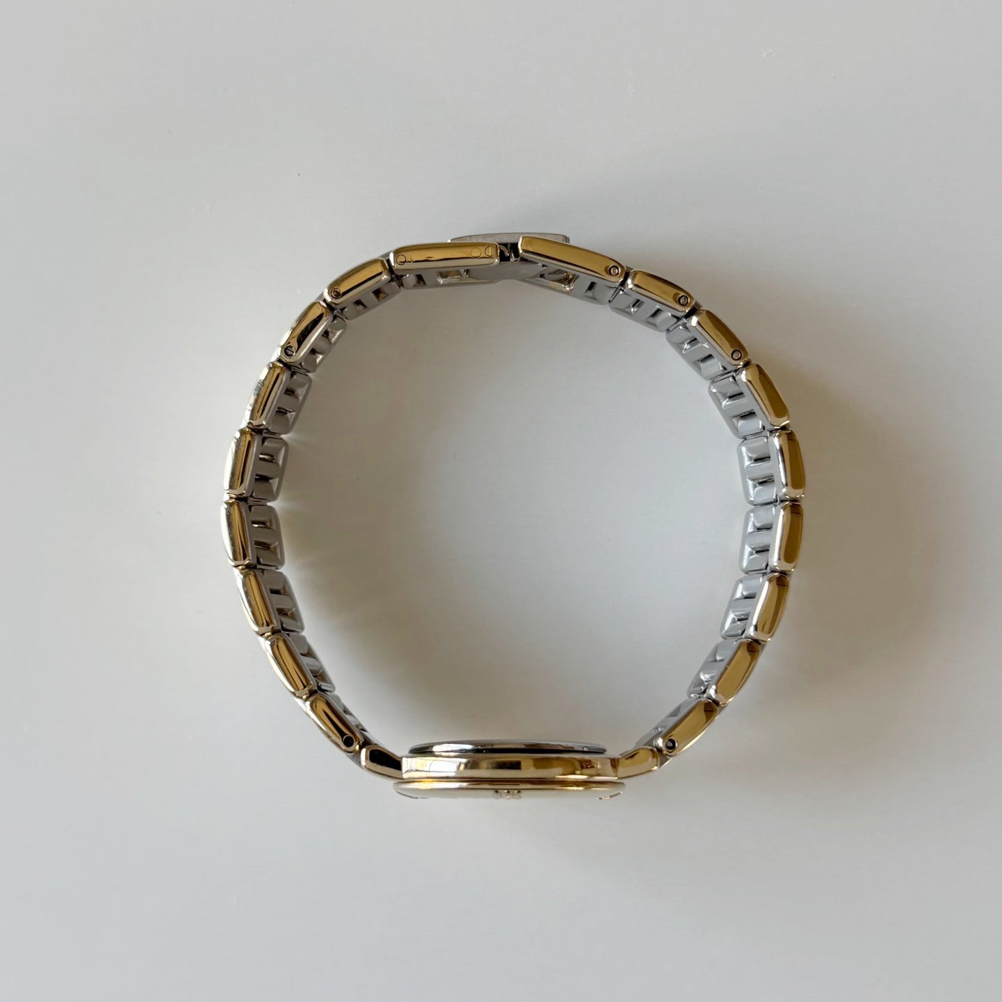Yves Saint Laurent 1990s Round Dial Two Tone Watch