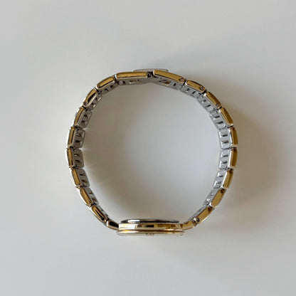Yves Saint Laurent 1990s Round Dial Two Tone Watch