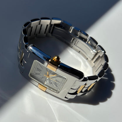 Yves Saint Laurent 1990s Two Tone Tank Watch (Large)
