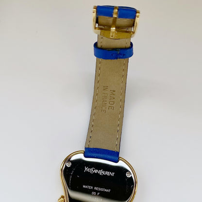 Yves Saint Laurent 1990s Heart Shaped Dial Gold Plated Watch