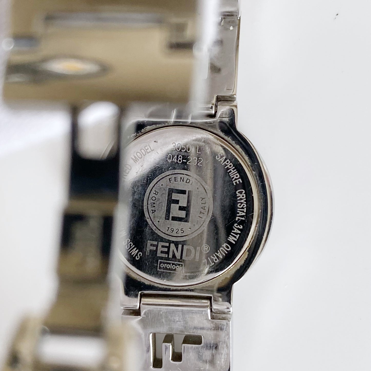 Fendi 1990s Black Dial Stainless steel Watch