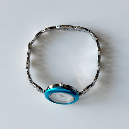Gucci 1990s Interchangeable Bezel Stainless steel Watch with 6 bezels, Case (165mm)