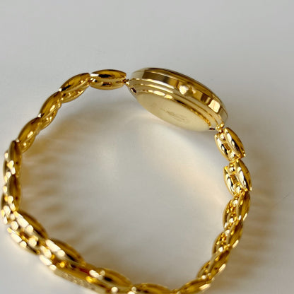 Gucci 1990s Interchangeable Bezel Gold Plated Rice Chain Watch with 6 bezels, case (160mm)