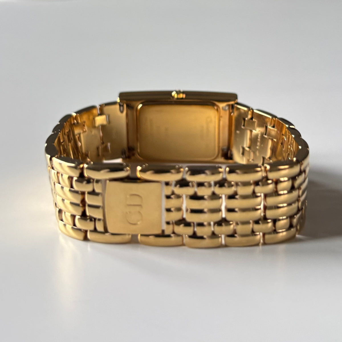 Dior 1990s Sub Second Tank Gold Plated Watch