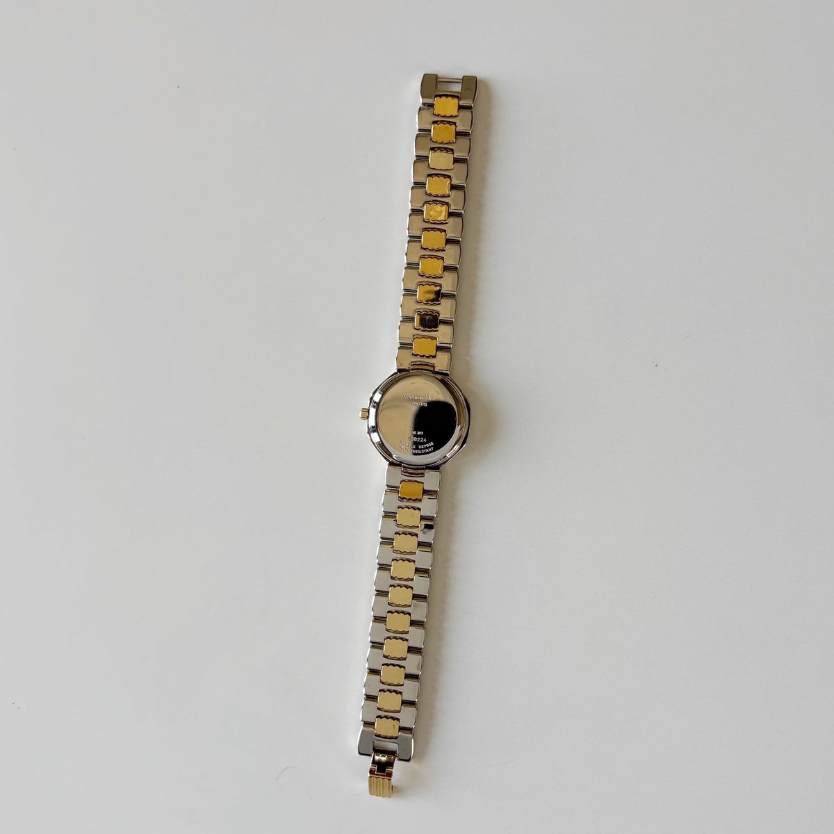 Dior 1990s Octagon Two Tone Gold Plated Watch