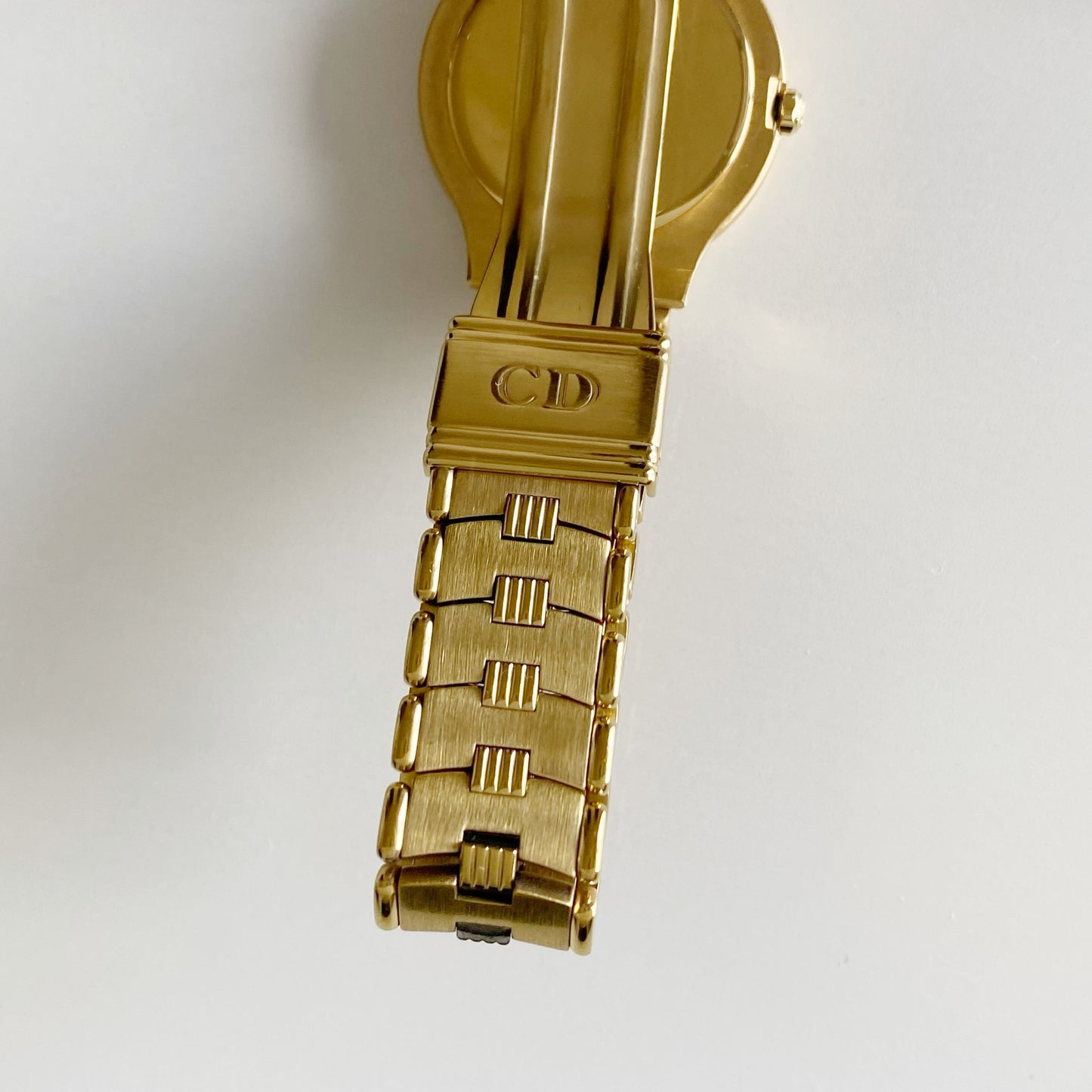 Dior 1990s Round Dial Gold Plated Watch