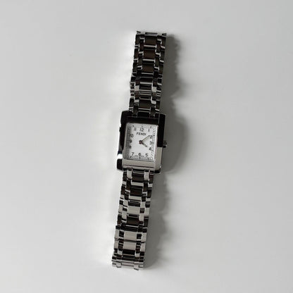 Fendi 1990s Tank Stainless Steel Watch